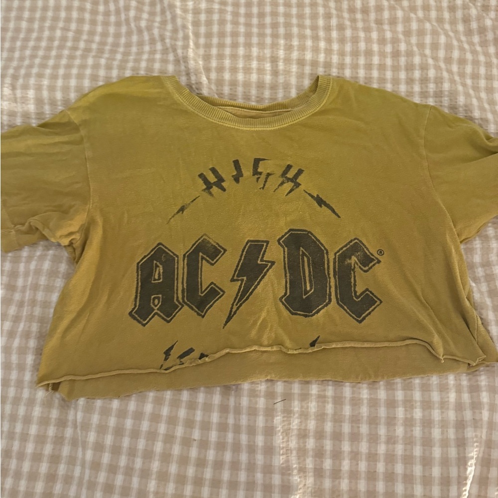 AC/DC Mustard Yellow Tee